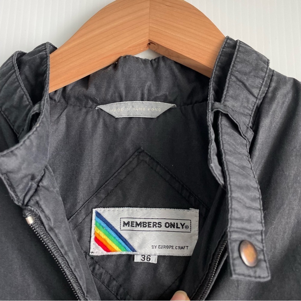 Members Only grey Bomber Jacket size 36/SMALL - Picture 7 of 9